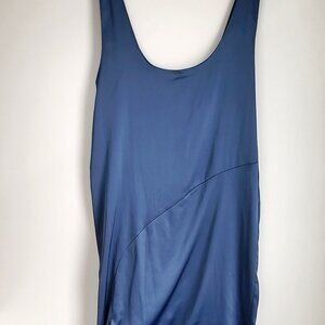 Minimalist Sleeveless Maxi Dress in Deep Blue